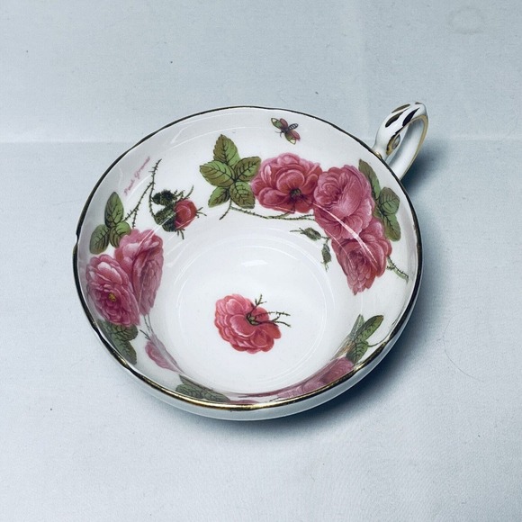 Vtg Foley Tea Cup Century Rose 1950 Paul Granet Pink Gold Trim Replacement - Picture 10 of 15